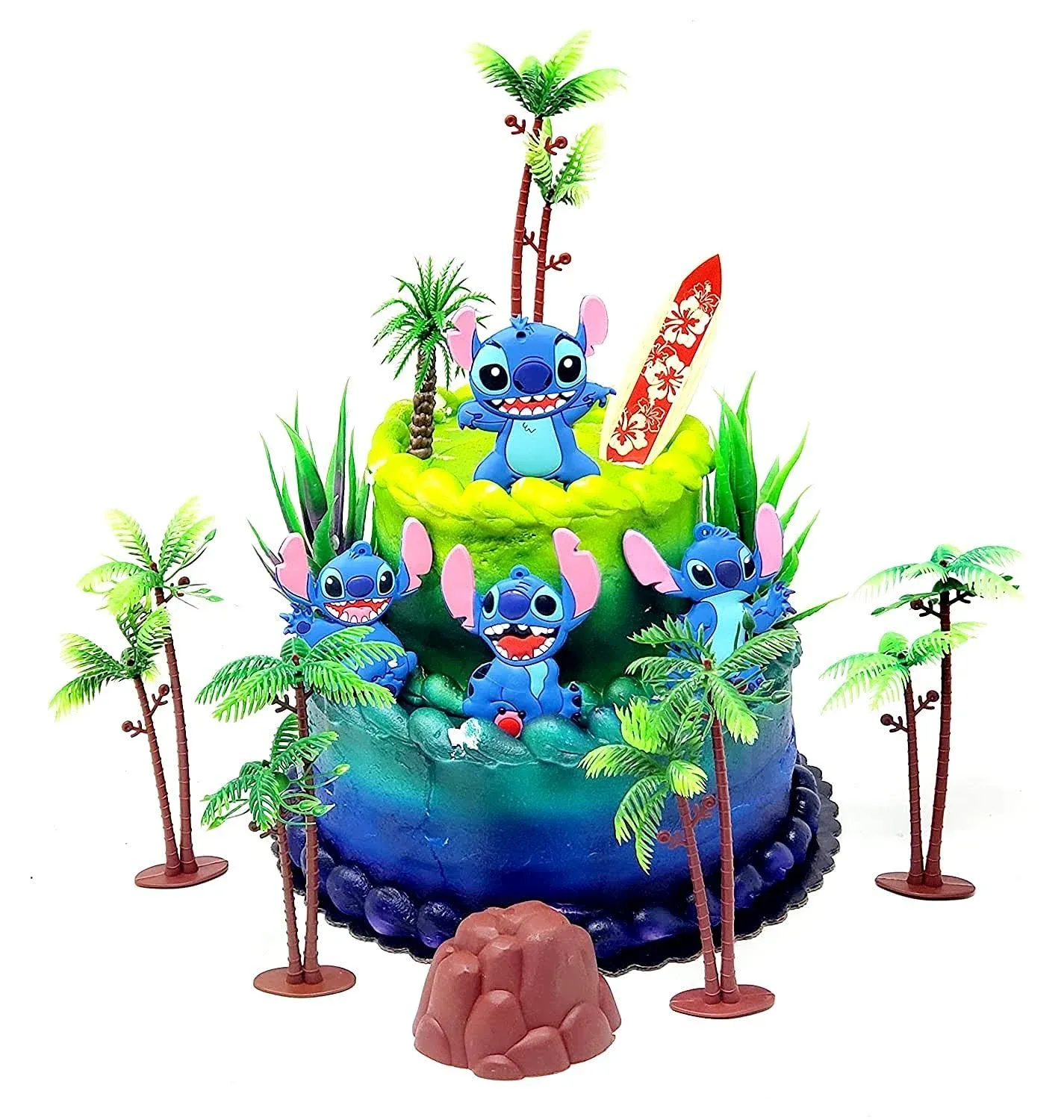 Disney&#039;s  Lilo and Stitch Deluxe Birthday Cake Topper Set   ~BRAND NEW~