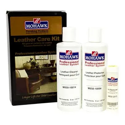 Mohawk Finishing Products Leather Care Kit, Includes 1 Leather Cleaner (M850-10024), 1 Leather Protector (M850-10034), 1 Ink Remover (M850-2015)