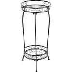 Plant Stand Indoor Outdoor?tall Black Metal Rustproof Stable Plant Stands?2 Tier