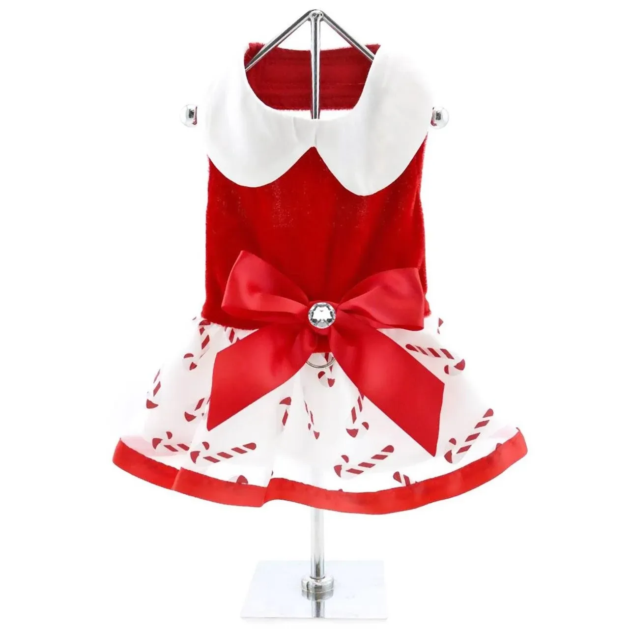 Holiday Dog Harness Dress by Doggie Design - Candy Canes