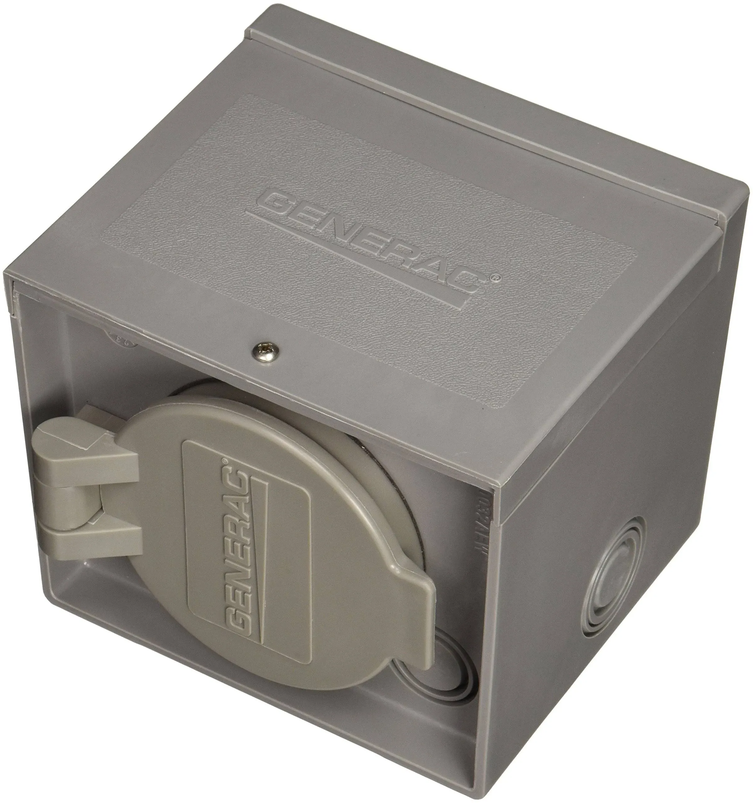 Generac 6340 30-Amp 125/250V Raintight Power Inlet Box with Spring-Loaded Flip L