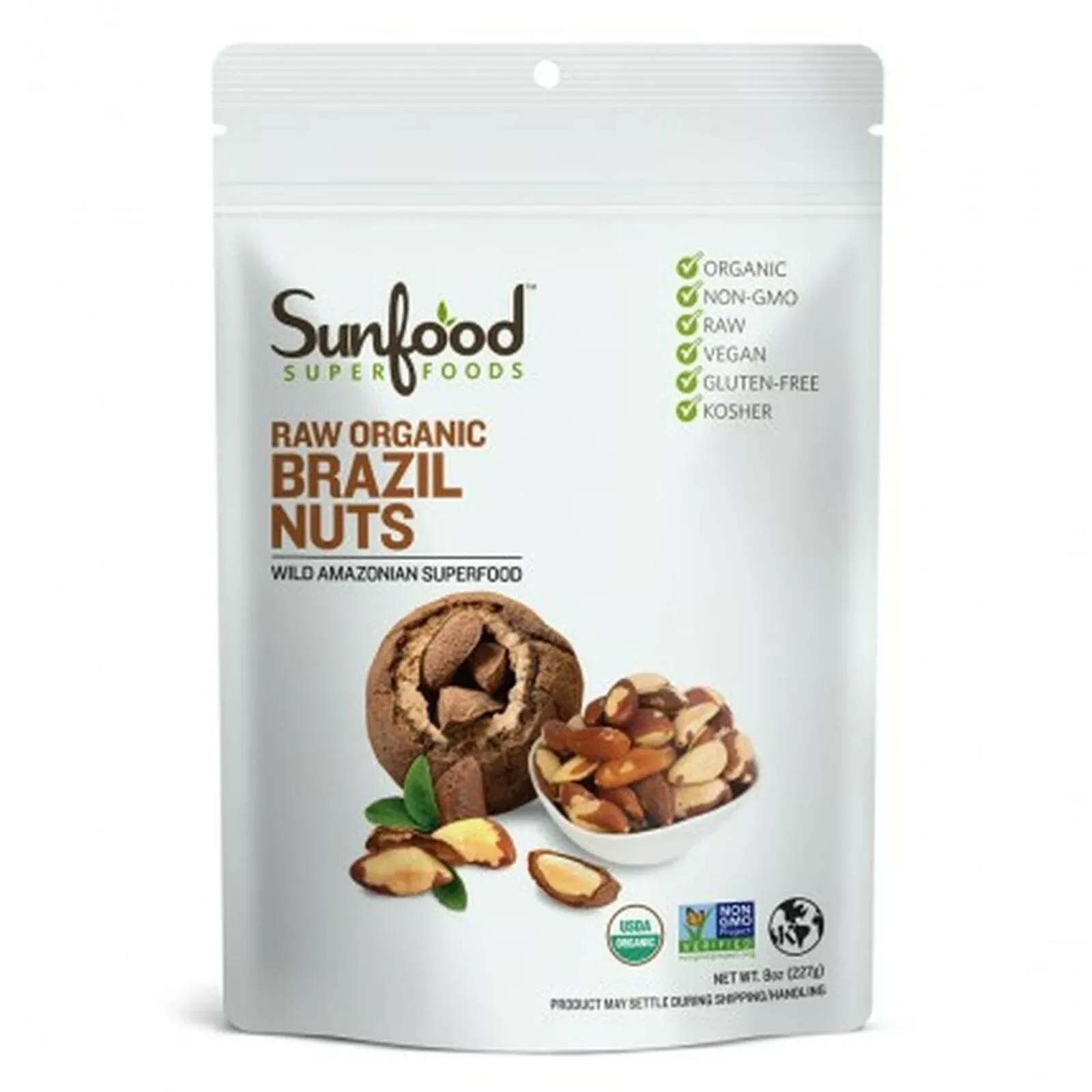 Sunfood, Raw Organic Brazil Nuts, 227 g | Diet & Weight Loss | Health & Beauty