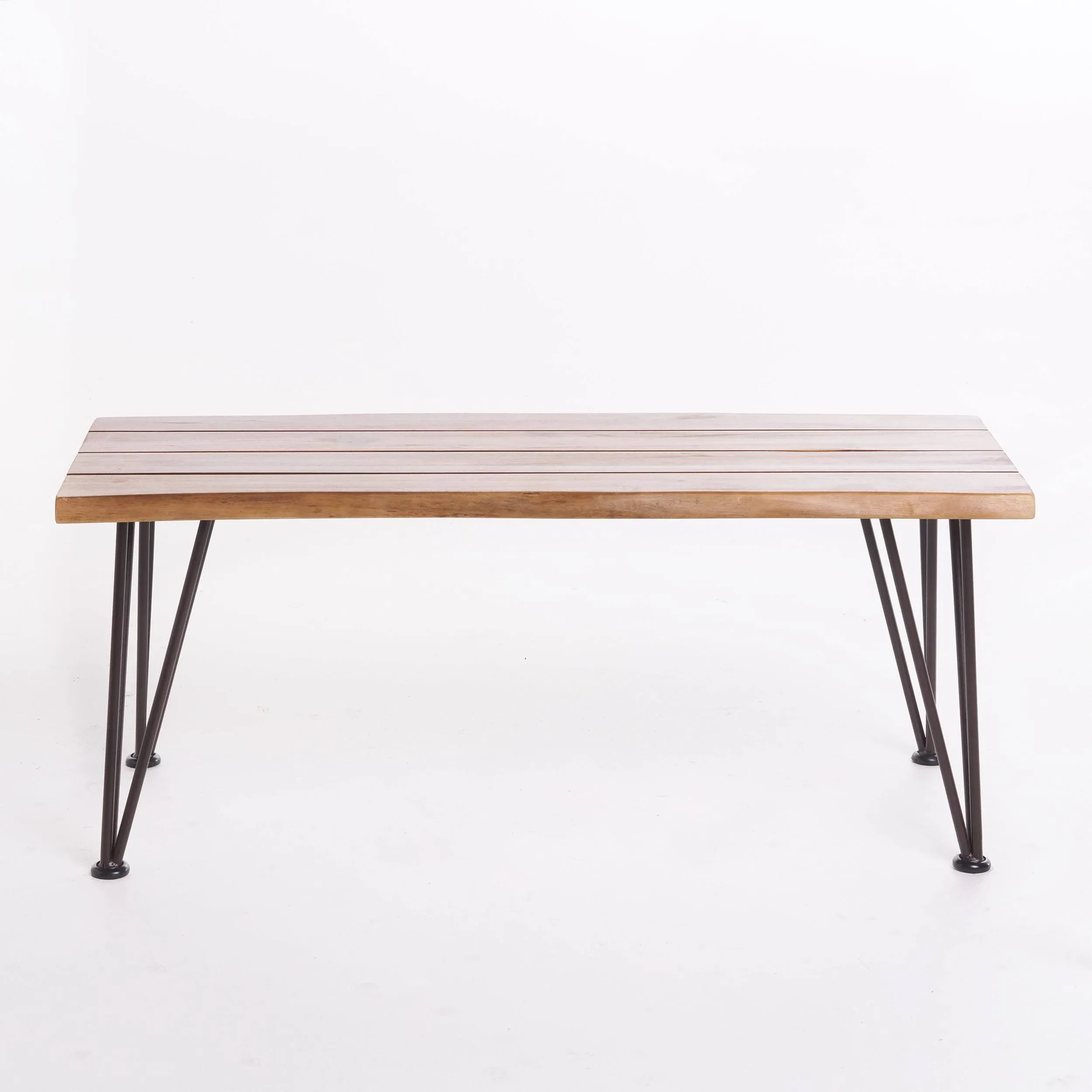 GDF Studio Zephyra Outdoor Rustic Finished Iron and Acacia Wood Coffee Table - Industrial - Outdoor Coffee Tables - by GDFStudio | Houzz