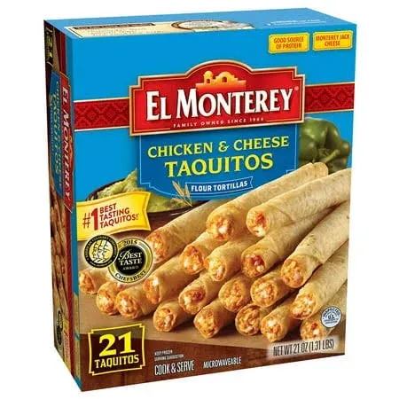 El Monterey Chicken And Cheese Flour Taquitos (1.31 Lbs, 5 Per Case)