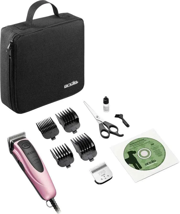 Andis RACD Easy Clip Versa Pet Dog Grooming Clipper Pink Corded W 7fc Head