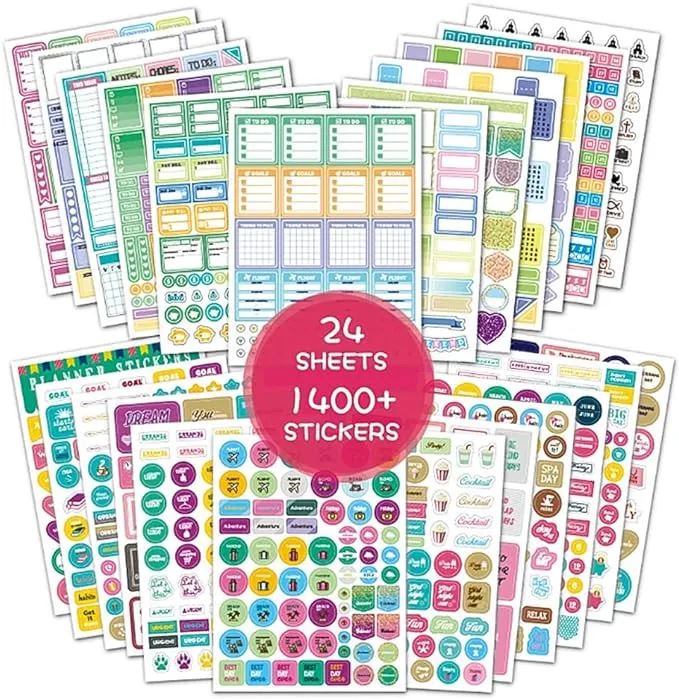 Planner Stickers for Adults - 1400+ Daily Planner Stickers and Accessories, 