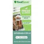 FoodSaver 11&#034; x 16&#039; Expandable Heat-Seal Rolls, Clear