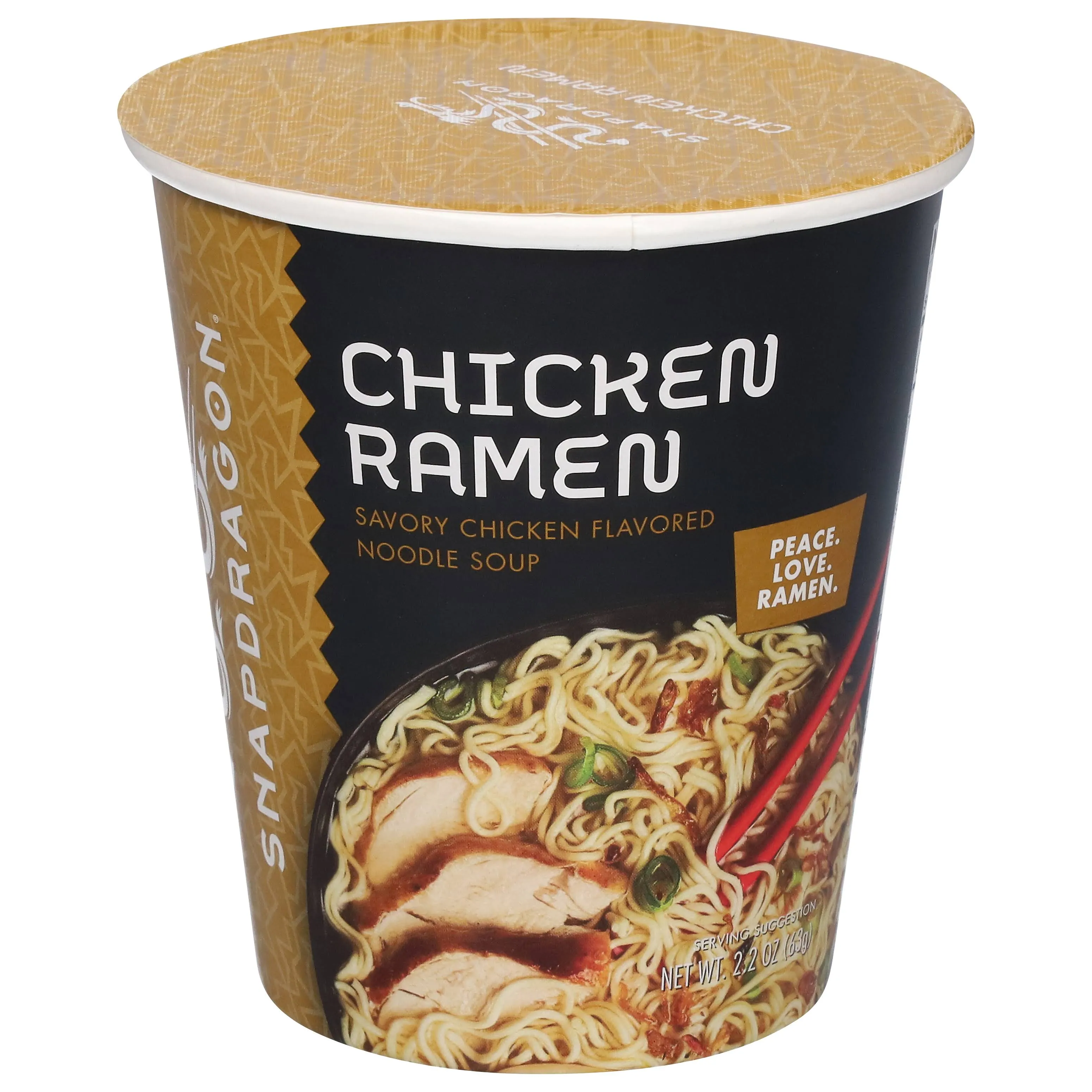 Snapdragon Chicken Ramen Cups | Rich Chicken Broth With Authentic Ramen Noodles | Authentic Flavors | Satisfy Your Craving | 2.2 oz (6 Pack)