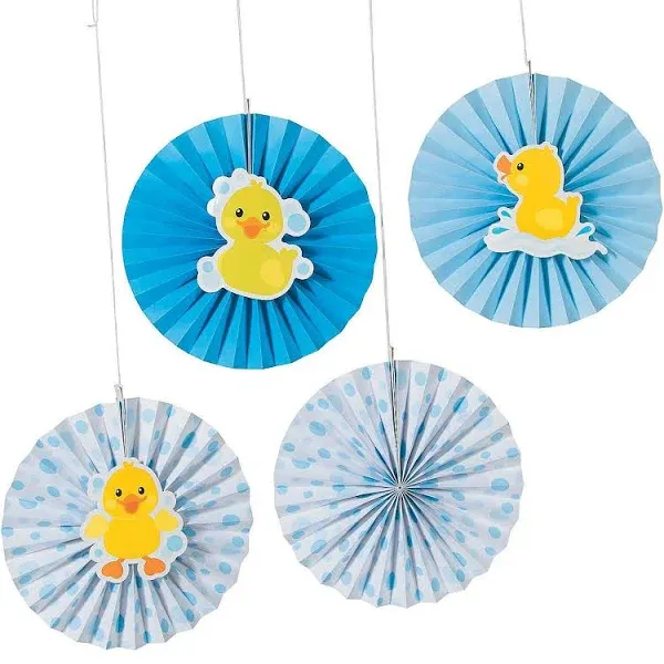 12 PC Rubber Ducky Hanging Fans