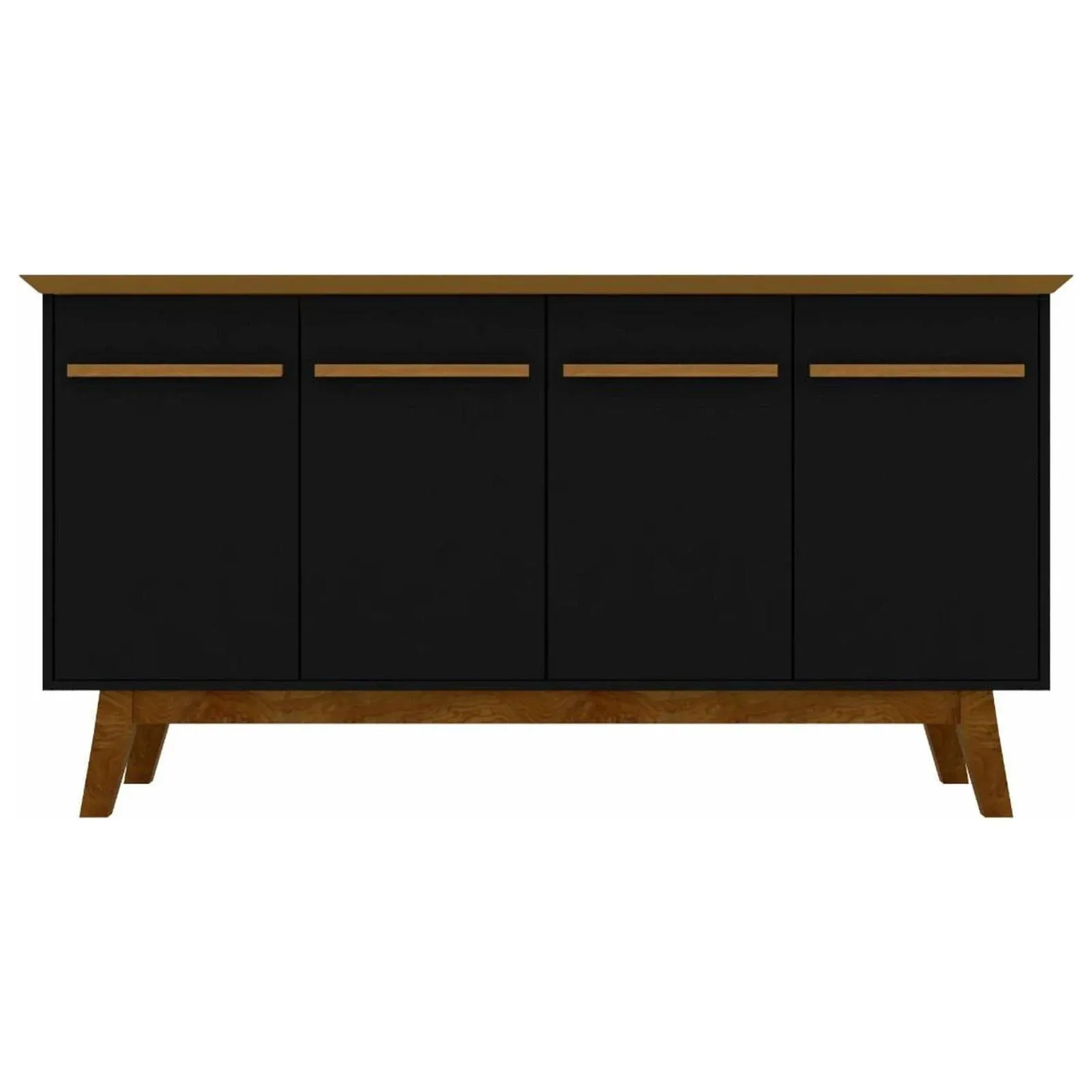 Manhattan Comfort Yonkers Sideboard in Black and Cinnamon