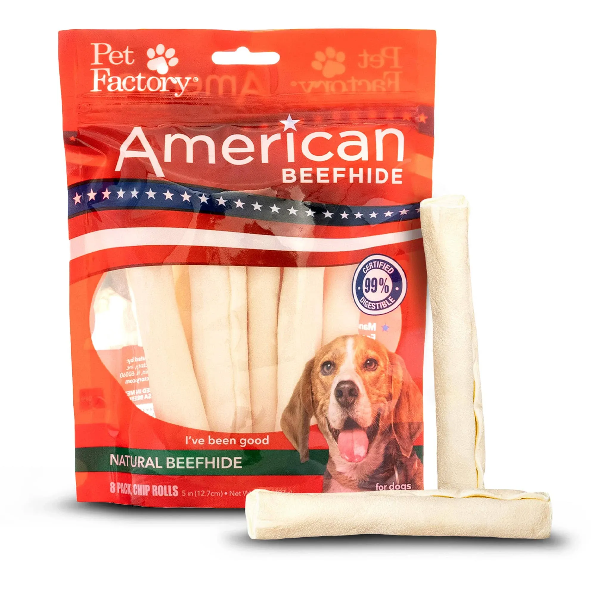 Pet Factory American Chews Chip Rolls - 8 pk, 8.0 Pack