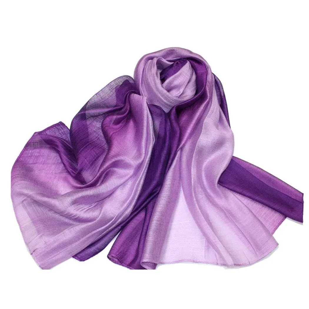 SNUG STAR Cotton Silk Scarf Elegant Soft Wraps Color Shade Scarves for Women