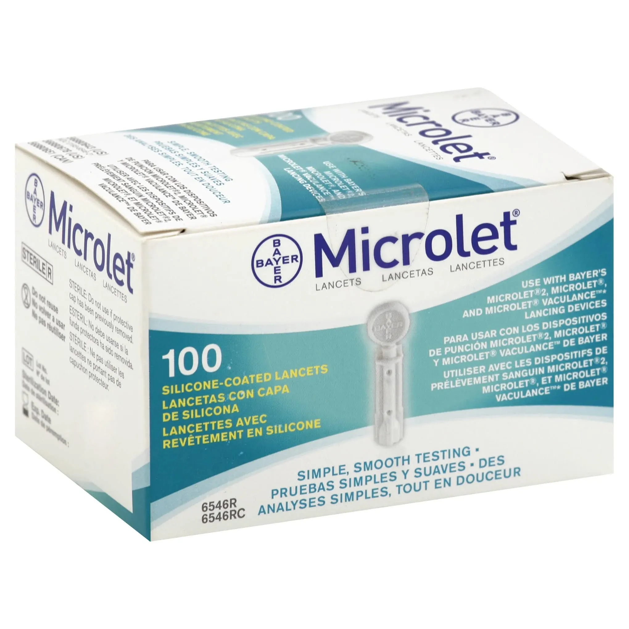 Bayer Microlet 28 Gauge Lancets, 100 Count