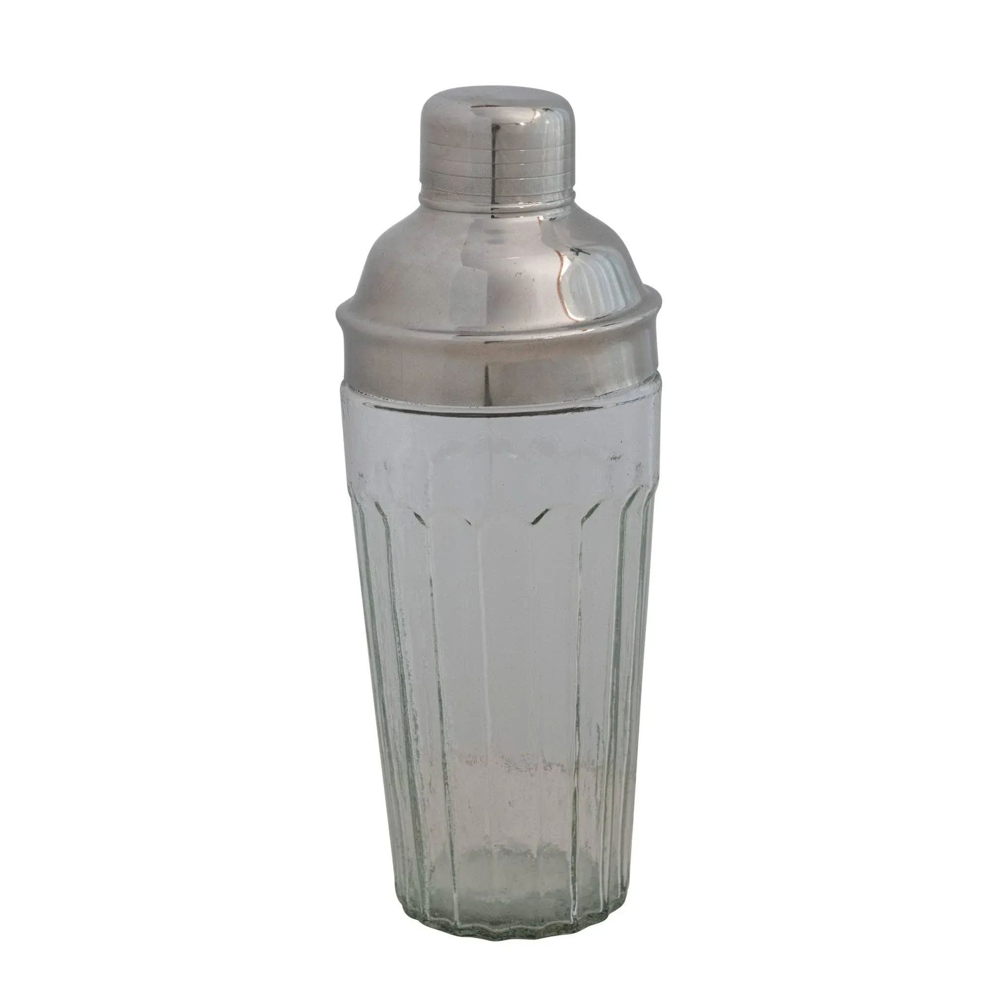 Glass Cocktail Shaker - Stainless Steel Top