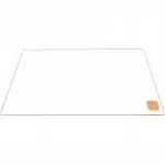 GO-3D Print 150mm x 230mm Borosilicate Glass Plate/Bed w/Flat Polished Edge for Flashforge Creator & MakerBot Replicator 3D Printer