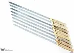 25619 2020 23 Inch Long 5/8 Inch Wide 2mm Thin Stainless Steel BBQ Skewer 8 P...