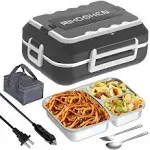 Rikdoken Electric Lunch Box With 3 Grid Separated Plate Stainless Steel 60W NEW!