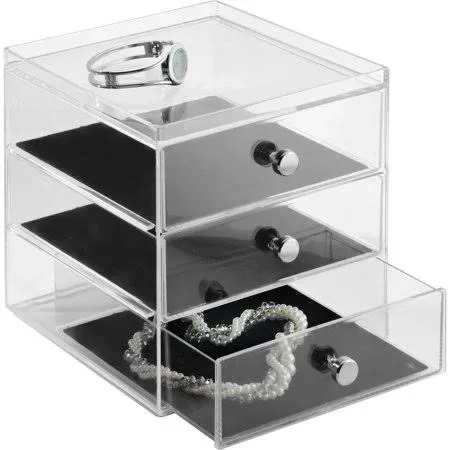 InterDesign Clarity Fashion Jewelry Organizer for Rings, Earrings, Bracelets ...