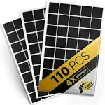 Magnetic Squares 110 Pcs - Self Adhesive Magnetic Squares (Each 4/5" x 4/5") - Industrial Flexible Sticky Magnets - Peel & Stick Magnetic Sheets, Tape Alternative to Magnetic Stickers, Magnetic Strip