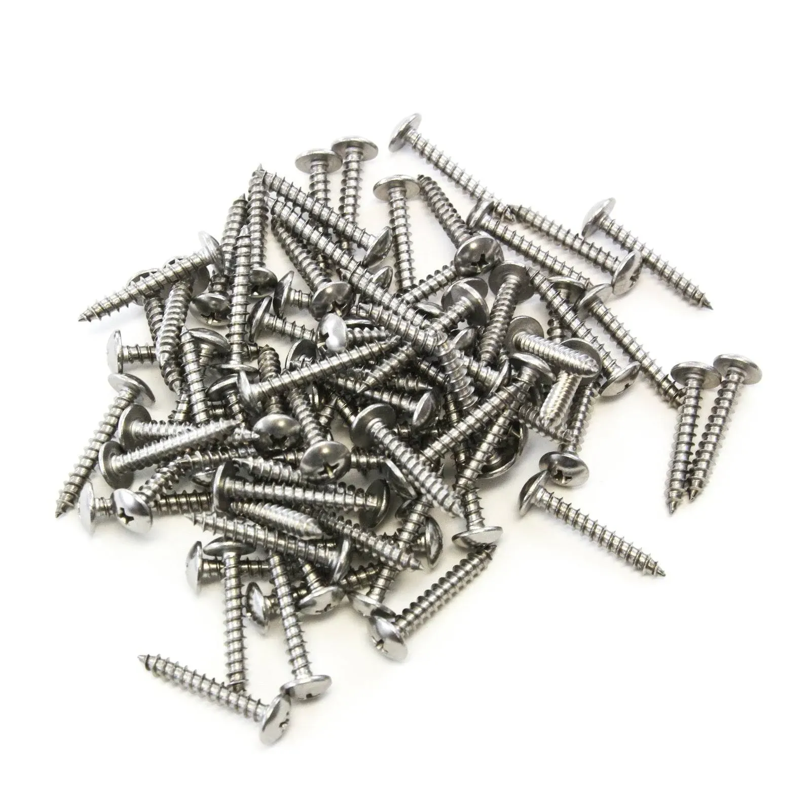 80 Pan Head Screw Set for Dock Bumper Marine Grade Stainless Steel 10 x 1-1/4&#034;