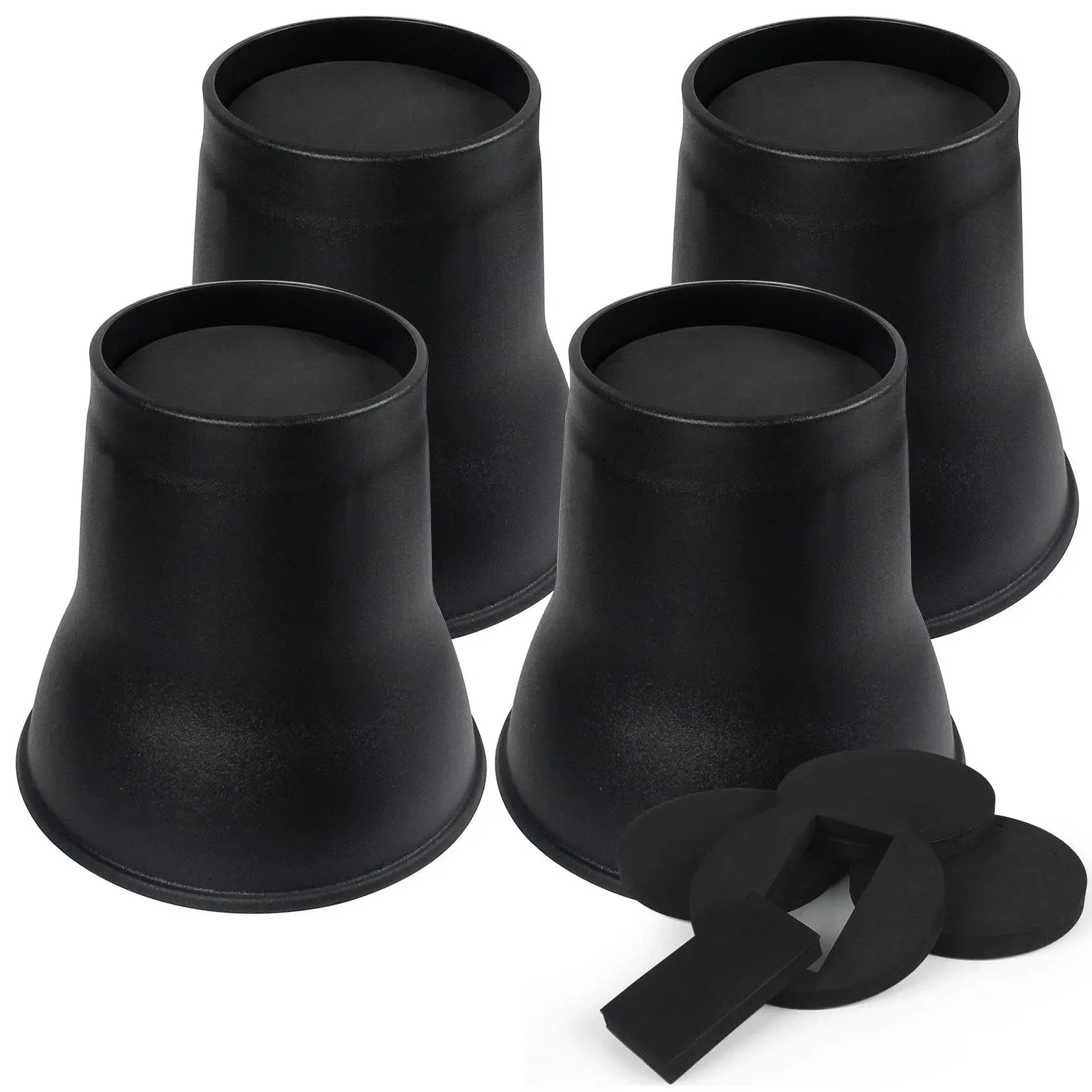 DEDU Bed Risers 6 Inch Heavy Duty 4 Pack, Furniture Risers with Caster Pads