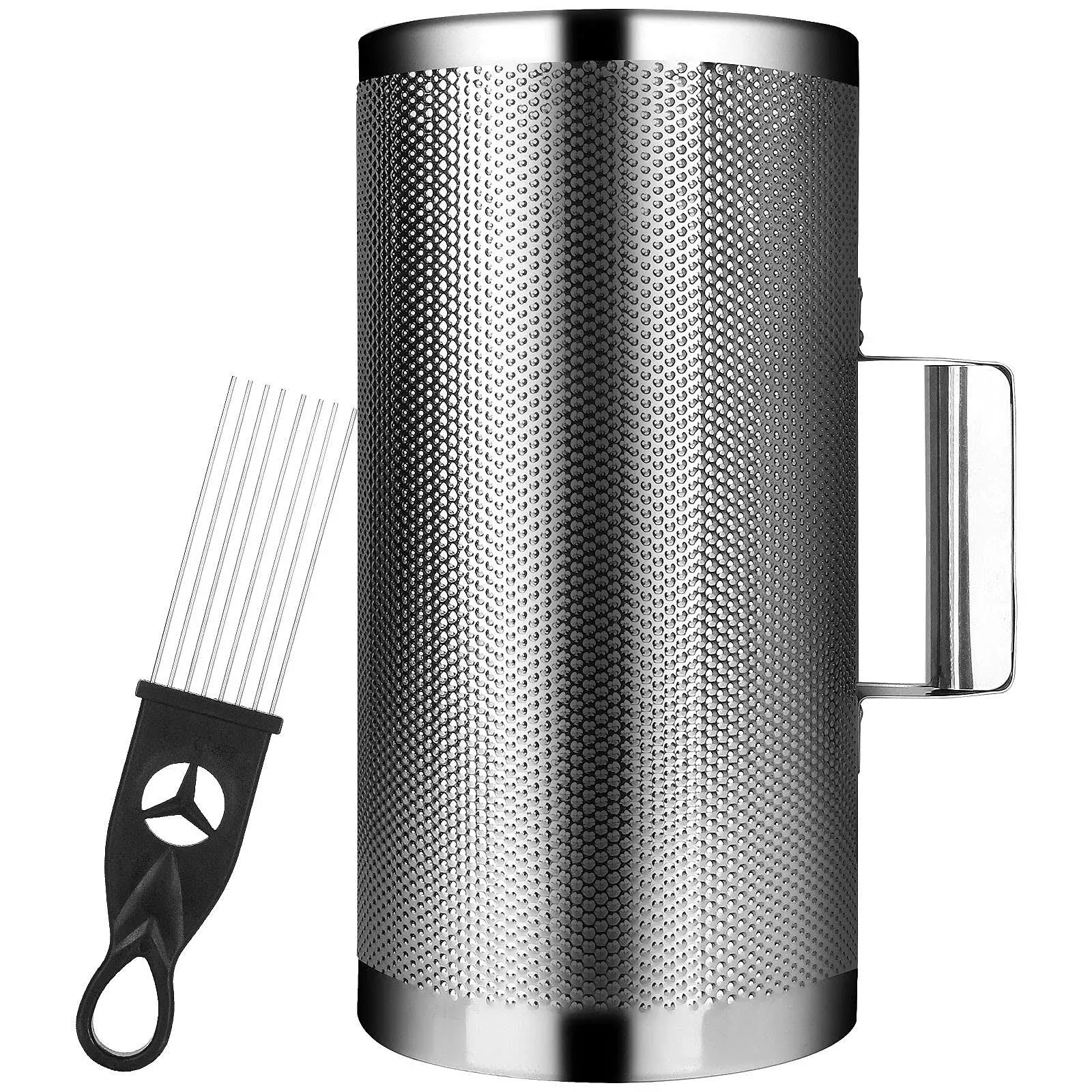 12" x 6" Metal Guiro Shaker Stainless Steel Guiro Instruments with Scraper Musical Instruments Latin Percussion Instrument