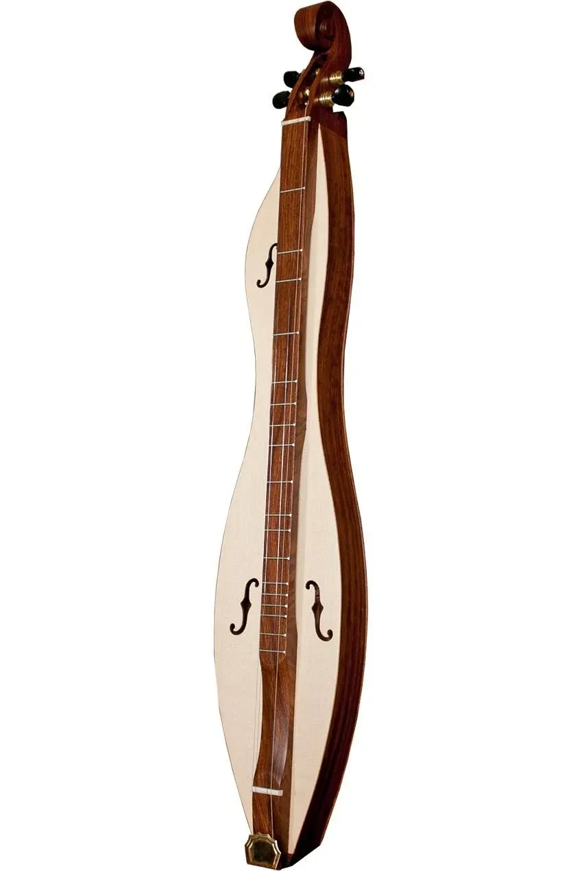 Roosebeck DMCRT4 4-String Cutaway Mountain Dulcimer, F-Hole Openings and Scrolled Pegbox