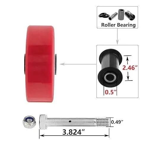 5&#034;X 2&#034; Heavy Duty Casters - Industrial Casters Polyurethane Caster with Stron...