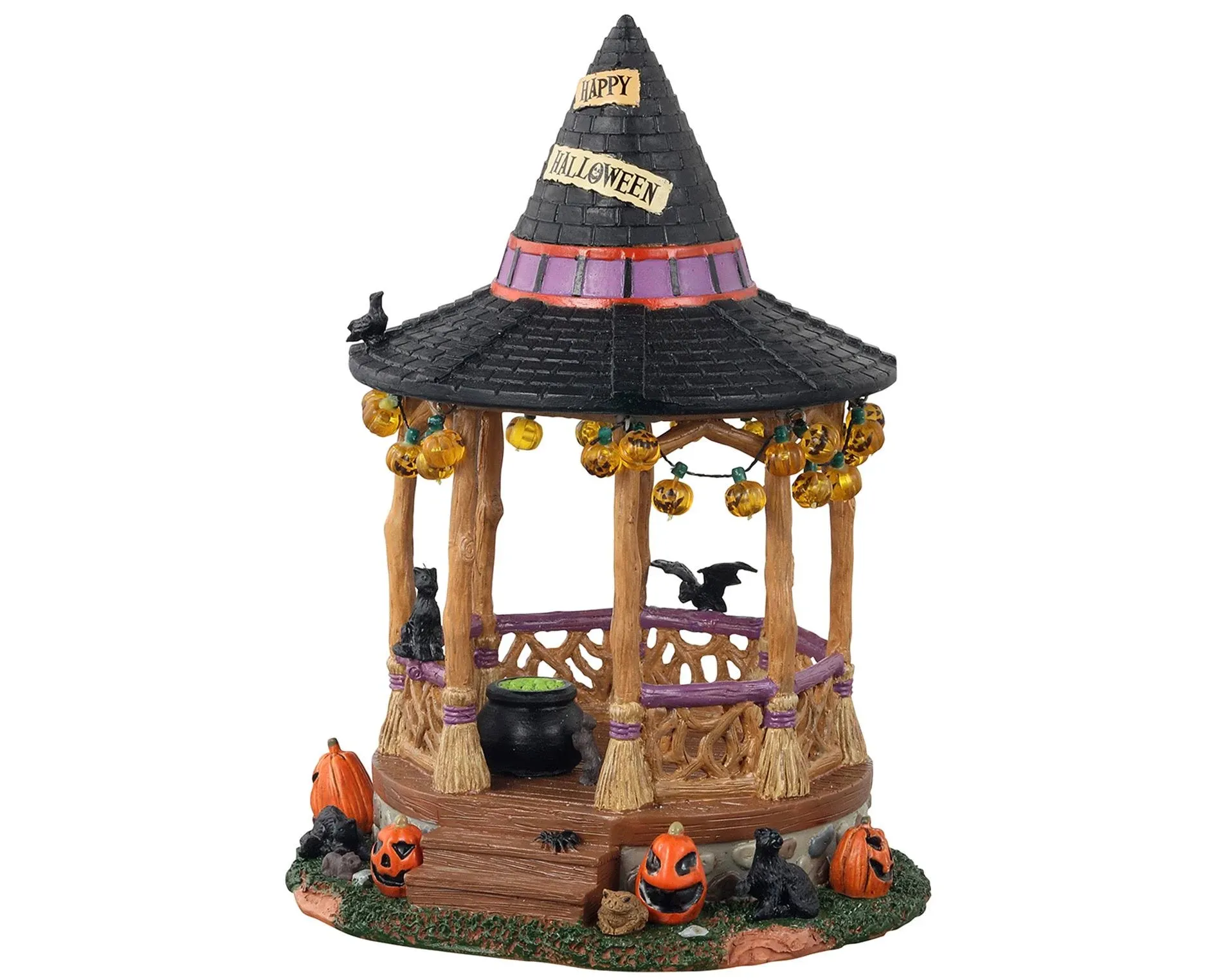 Lemax Spooky Town Halloween Village Accessory Witch Gazebo 13553