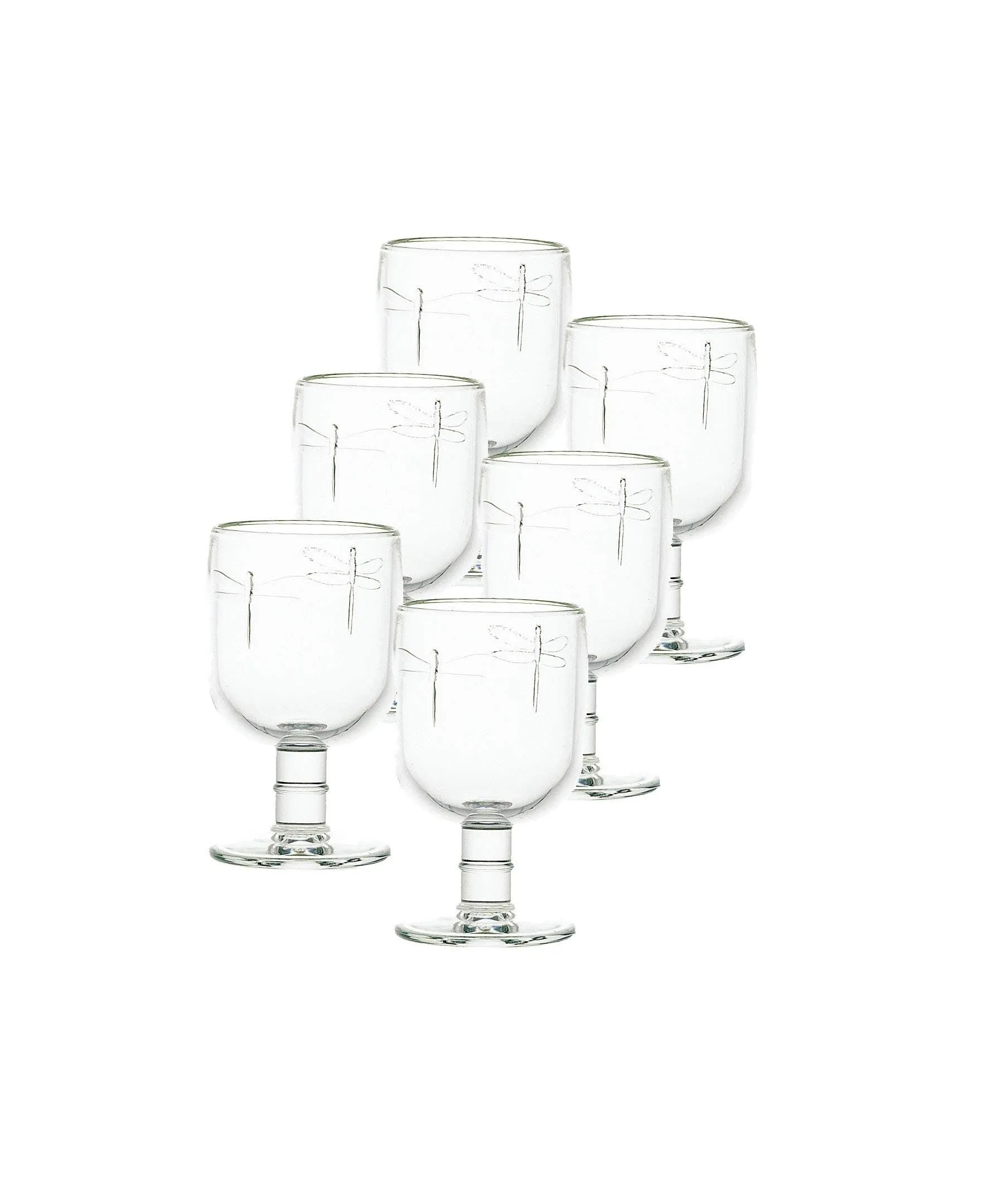 Dragonfly 10-ounce Stemmed Water Glass, Set Of 6