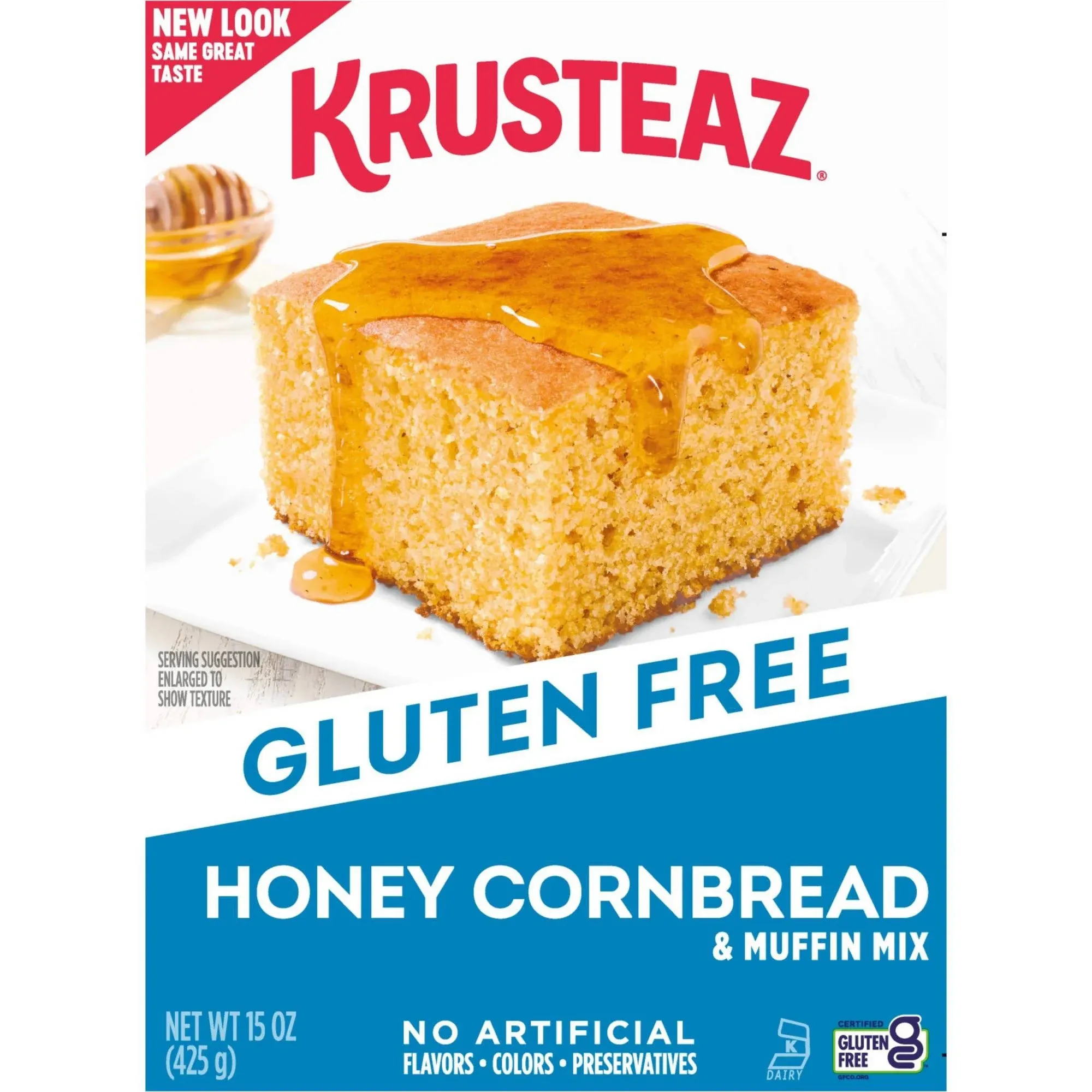 Krusteaz Cornbread & Muffin Mix, Gluten Free, Honey - 15 oz