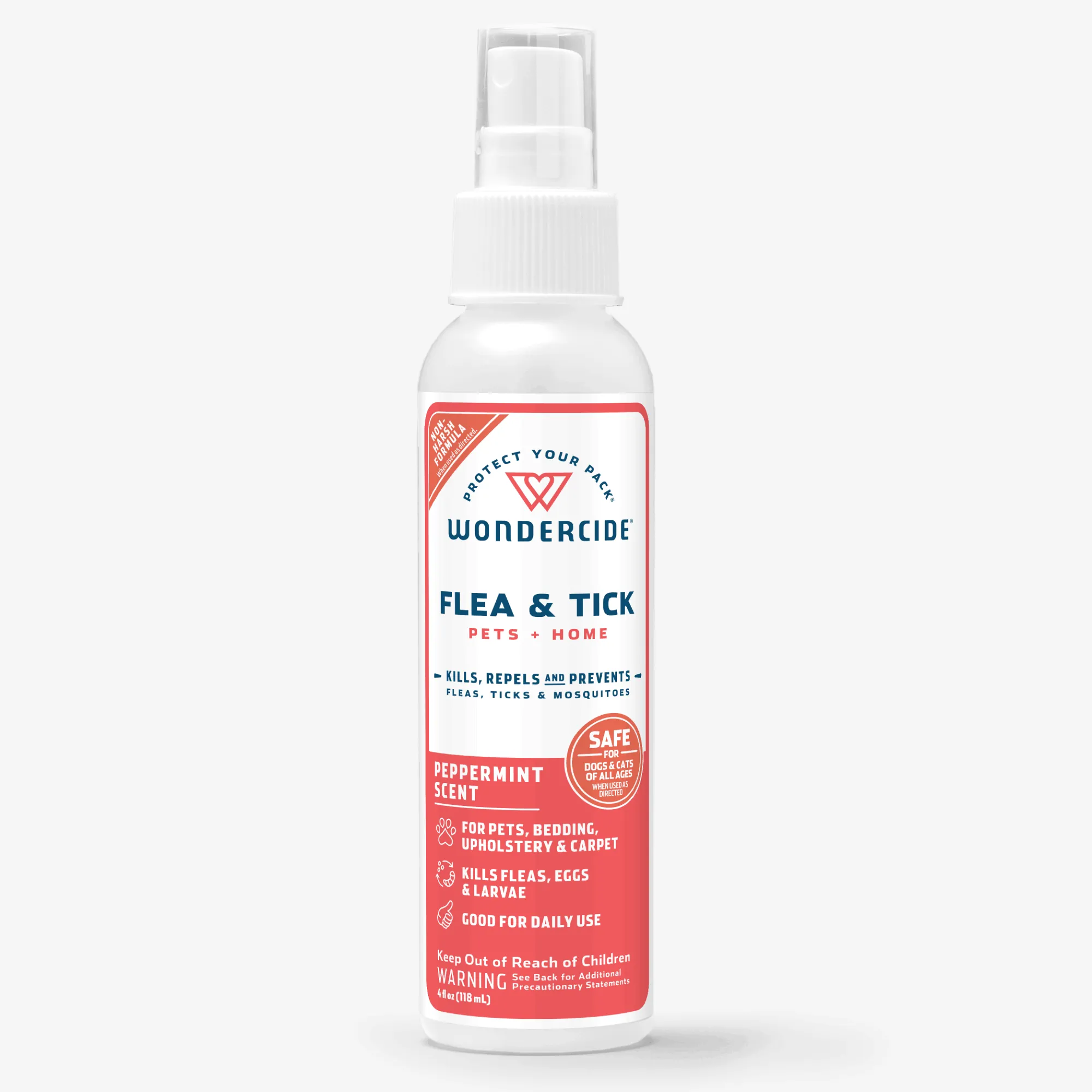 Wondercide Peppermint Natural Flea & Tick Spray for Pets & Home, 1oz