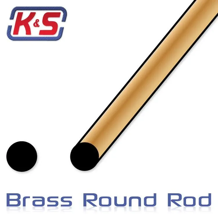 K&amp;S 1166 5/16&#039;&#039; x 36&#039;&#039; Solid Brass Rod (Pack of 3)