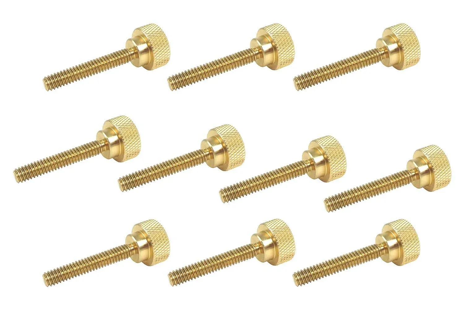 10 Piece Solid Brass Diamond Knurled Thumb Screw Sets