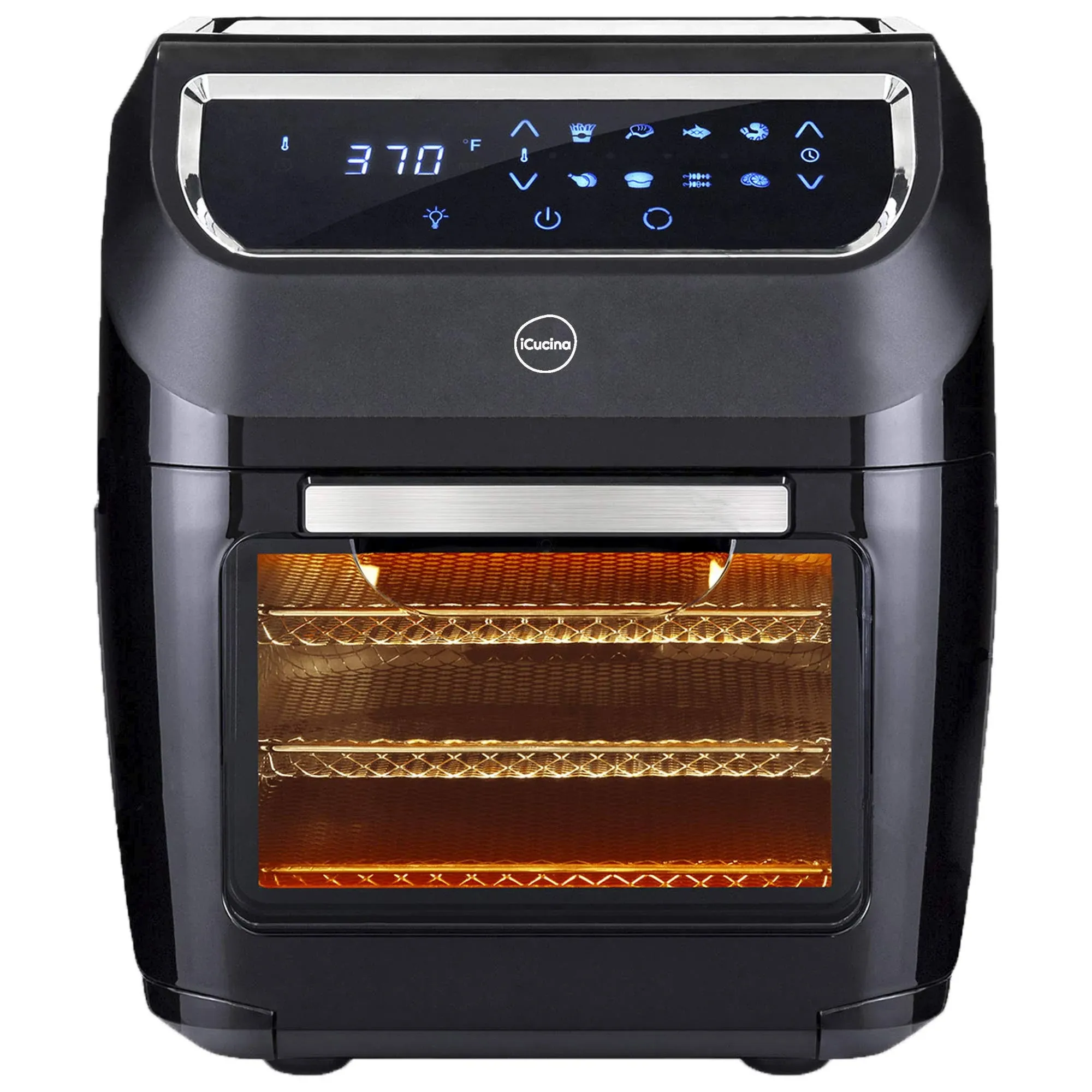 iCucina Digital Air Fryer 10 qt Air Fryer Oven with 8 Cooking Presets and Air ...