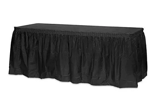 Black Plastic Table Skirt