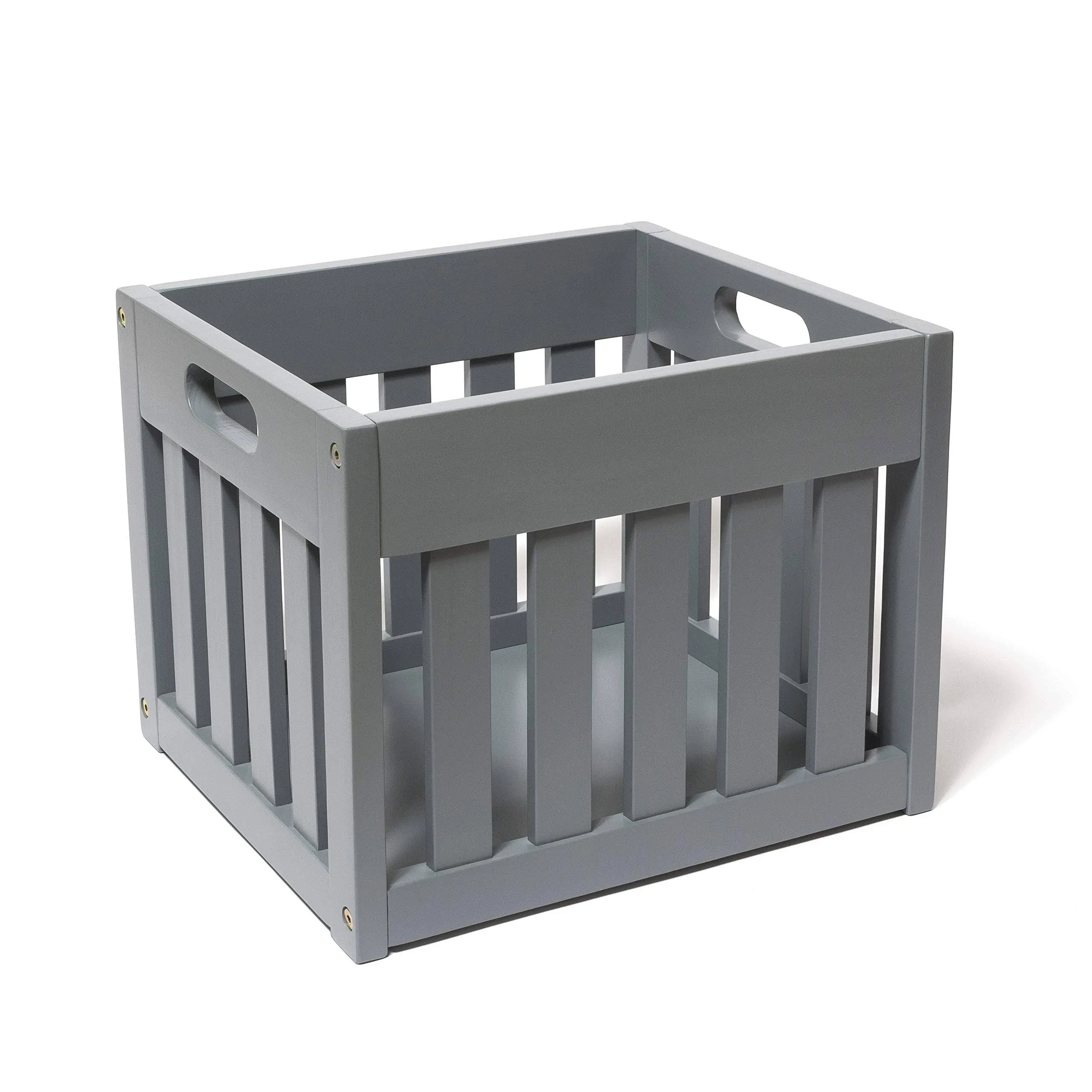 Lipper International Wooden Storage Crate, Grey