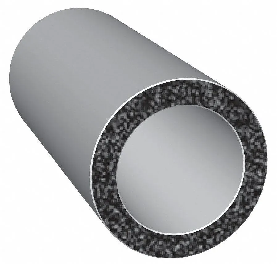 TRIM LOK INC Foam Rubber Tubing: 100 ft Overall Lg, 1/4 in Overall Wd, 1/4 in Overall Ht, Black