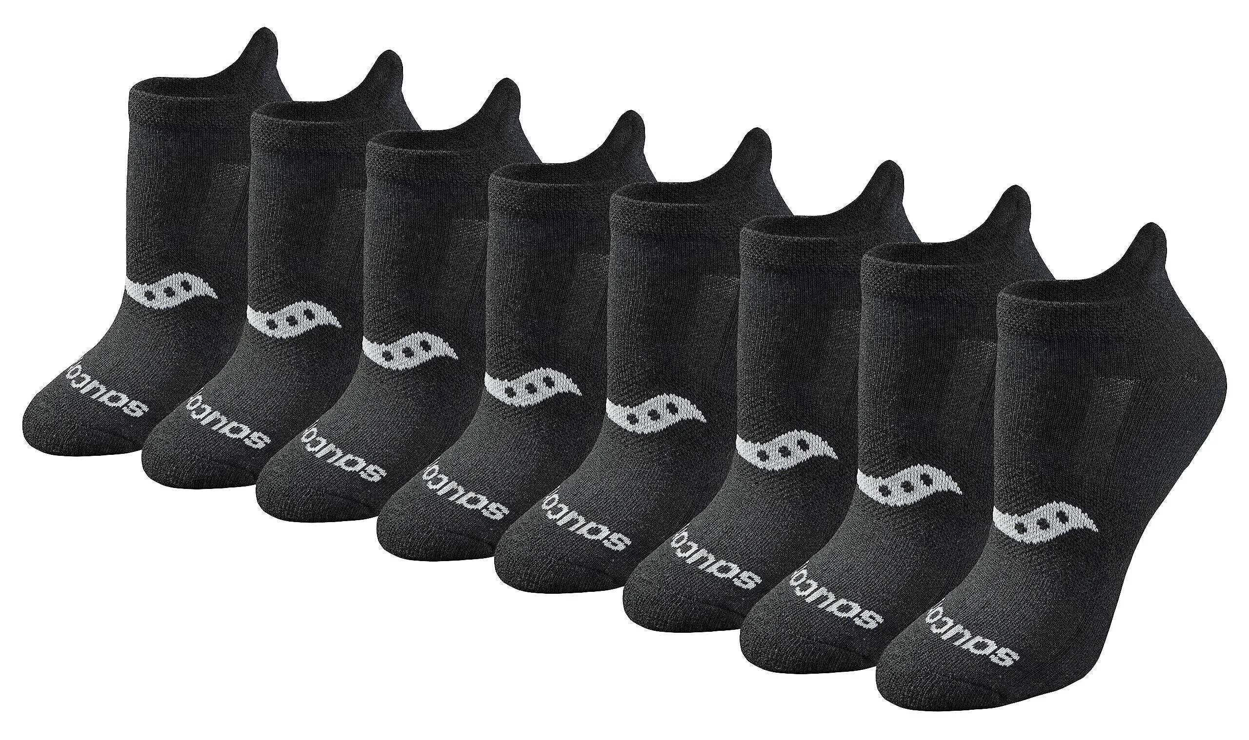 Saucony Women's RunDry Performance Heel Tab Athletic Socks, Available in S-L (8, 16, 24 Pairs)