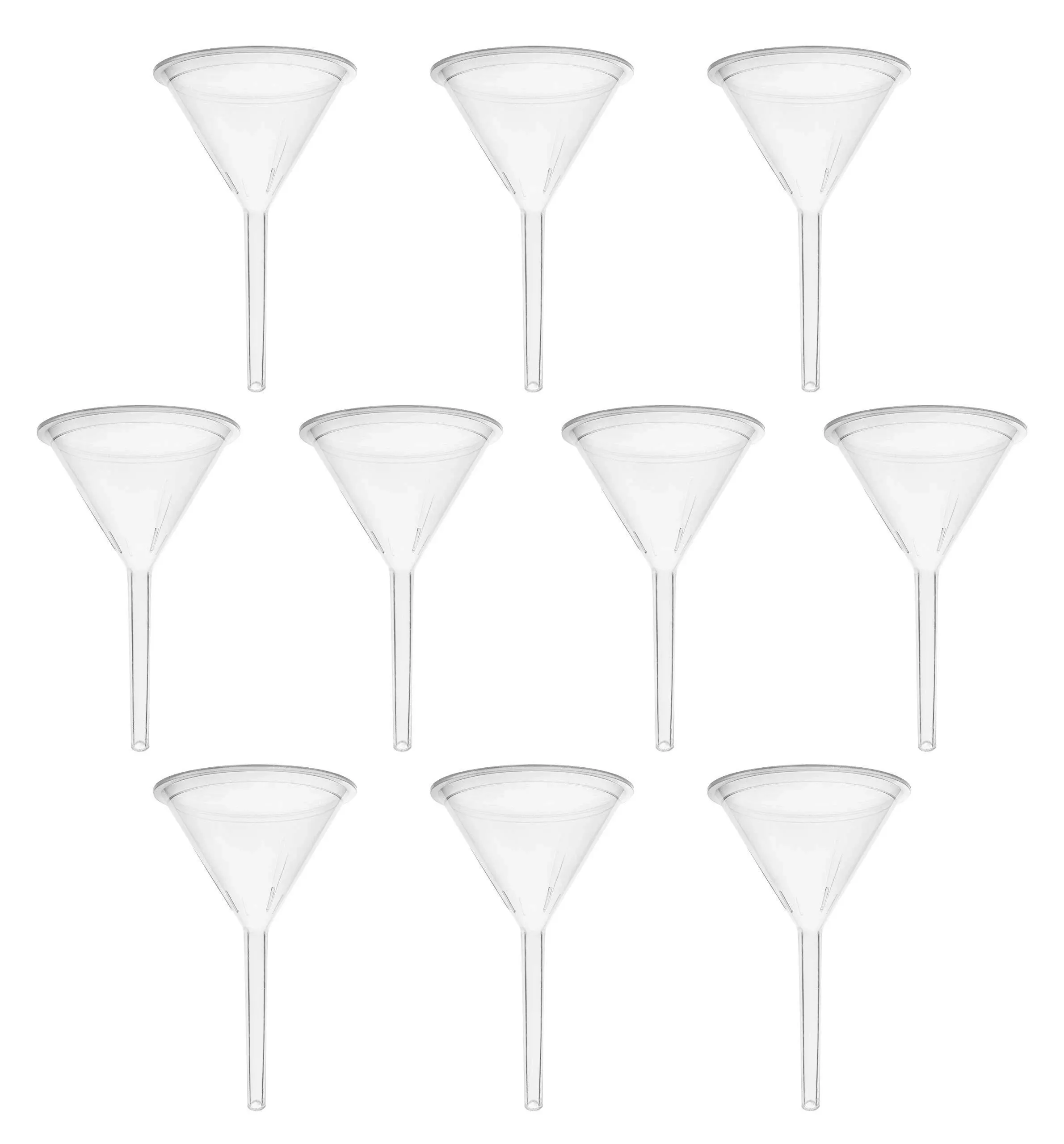 10pk Filter Funnels, 2.6 inch - Polyethylene Plastic - Resistant to Acids ...