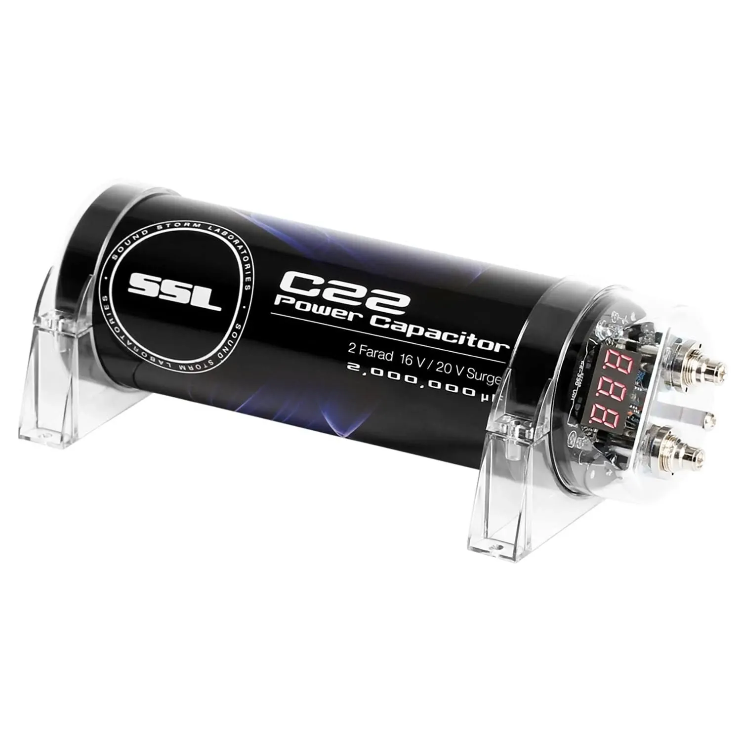 Sound Storm Laboratories C22 - 2 Farad Car Capacitor, Enhance Bass From Stereo