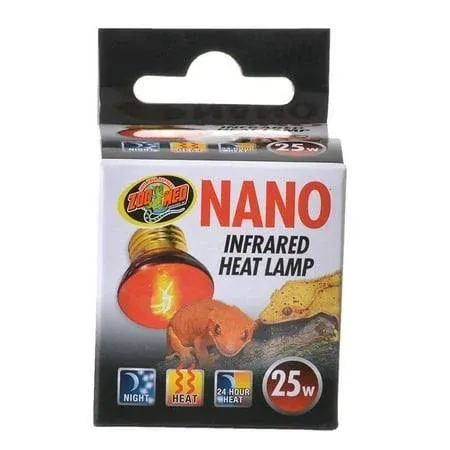 Zoo Med (2 Pack) Nano Infrared Heat Lamp, 25 Watt