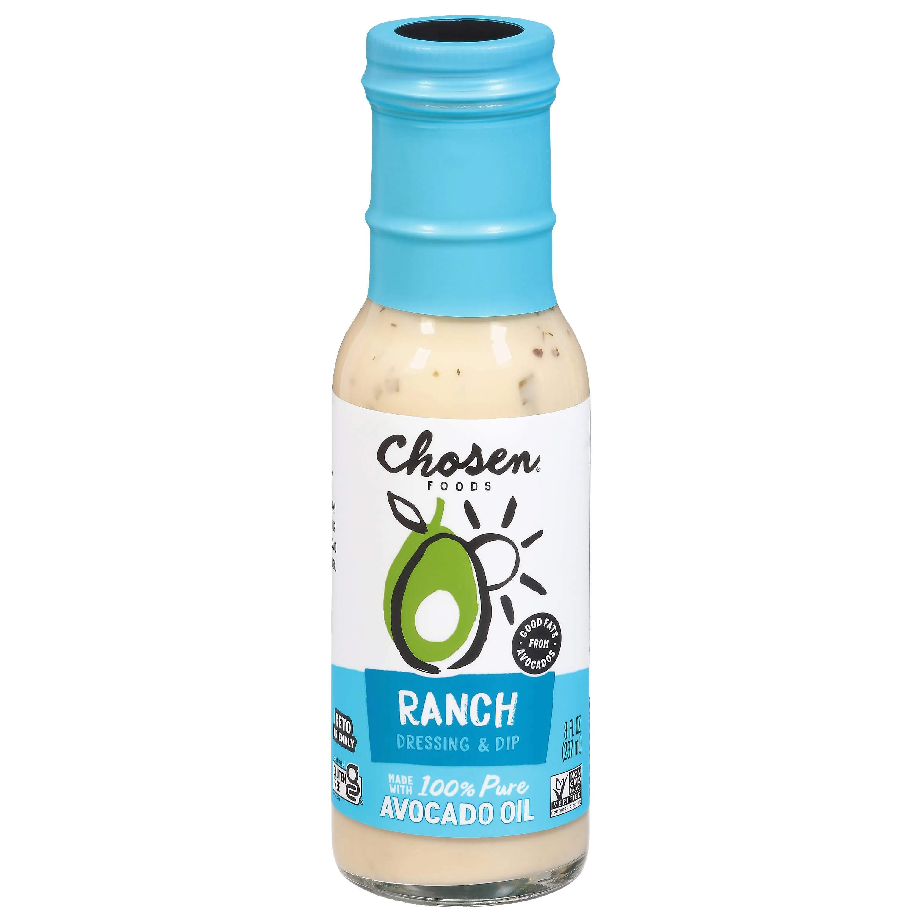 Chosen Foods Dressing & Marinade, Ranch, Pure Avocado Oil, Unsweetened - 8 fl oz