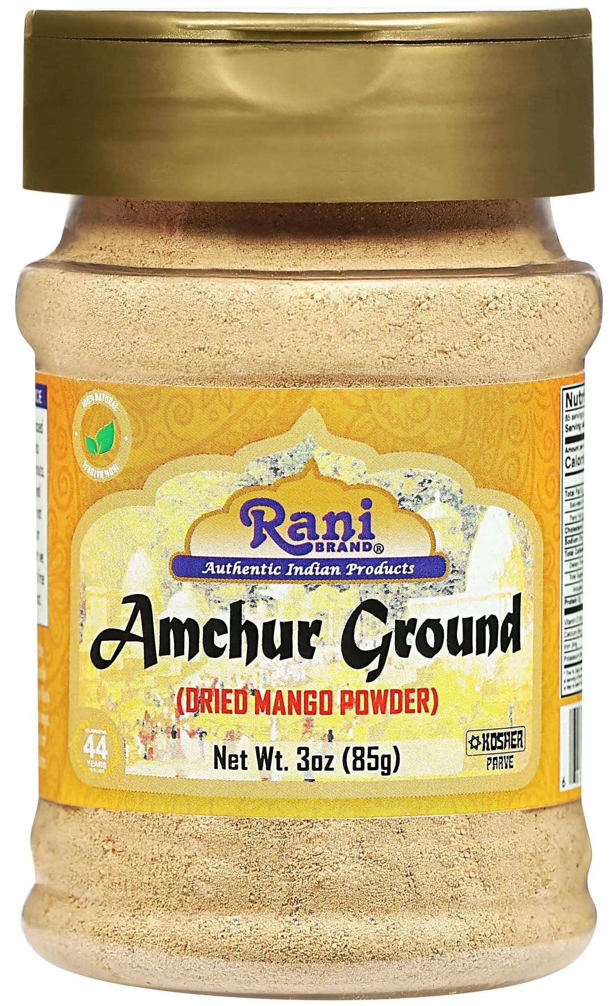 Rani Amchur (Mango) Ground Powder Spice 3oz (85g) PET Jar