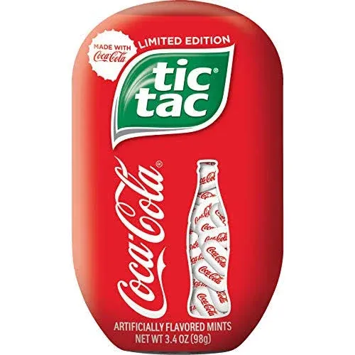 Lot Of 8 Tic Tac Made W/ Coca Cola Limited Edition 3.4 Oz Breath Mint Exp 3/2024