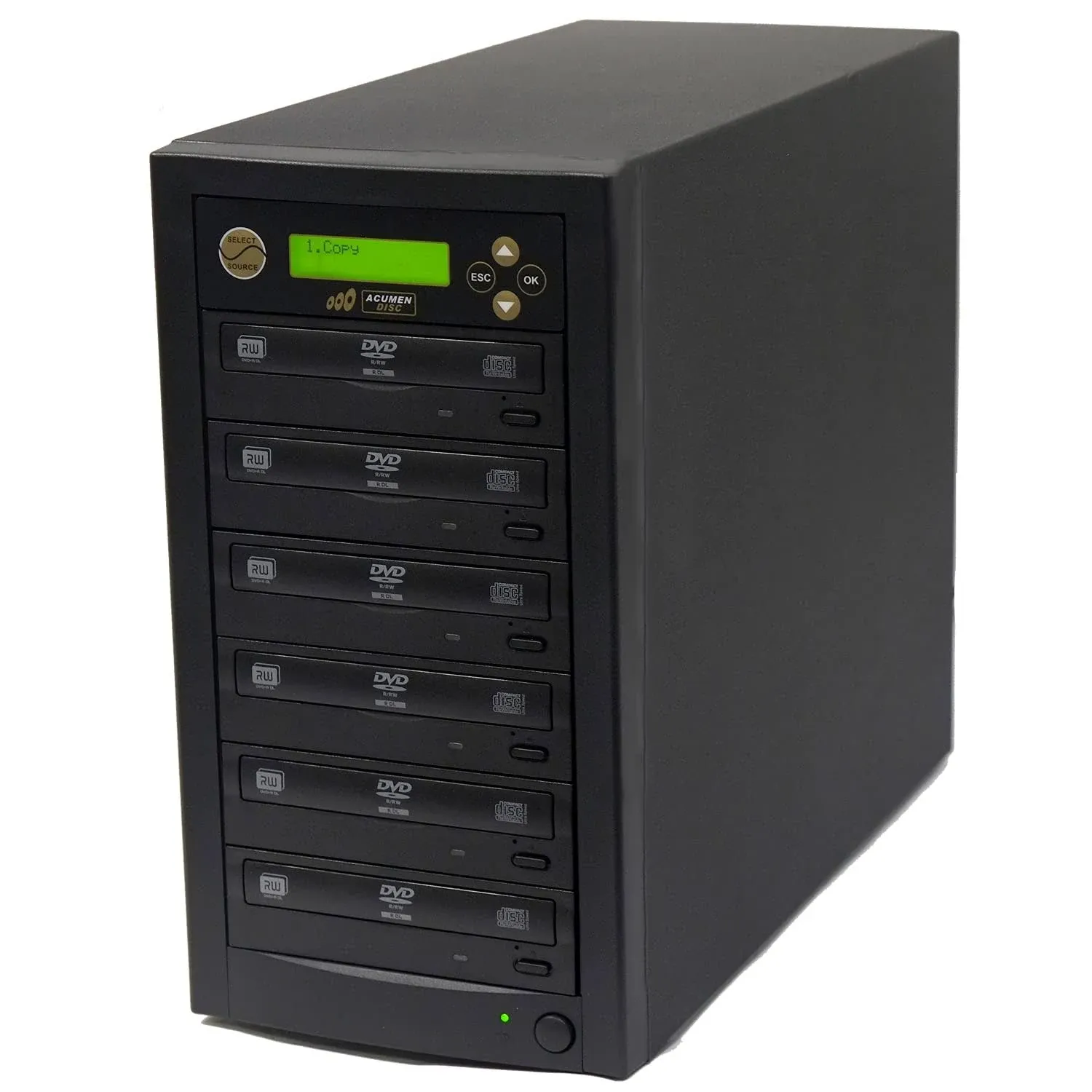 Acumen Disc 1 to 5 DVD CD Duplicator - Multiple Discs Copier Recorder System (Standalone Burner Drives Tower)