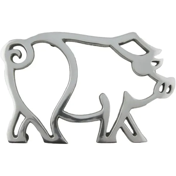 Treasure Gurus Aluminum Pig Trivet Hot Kitchen Stove Pot or Pan Holder