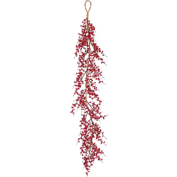 60" Red Wild Outdoor Berry Garland