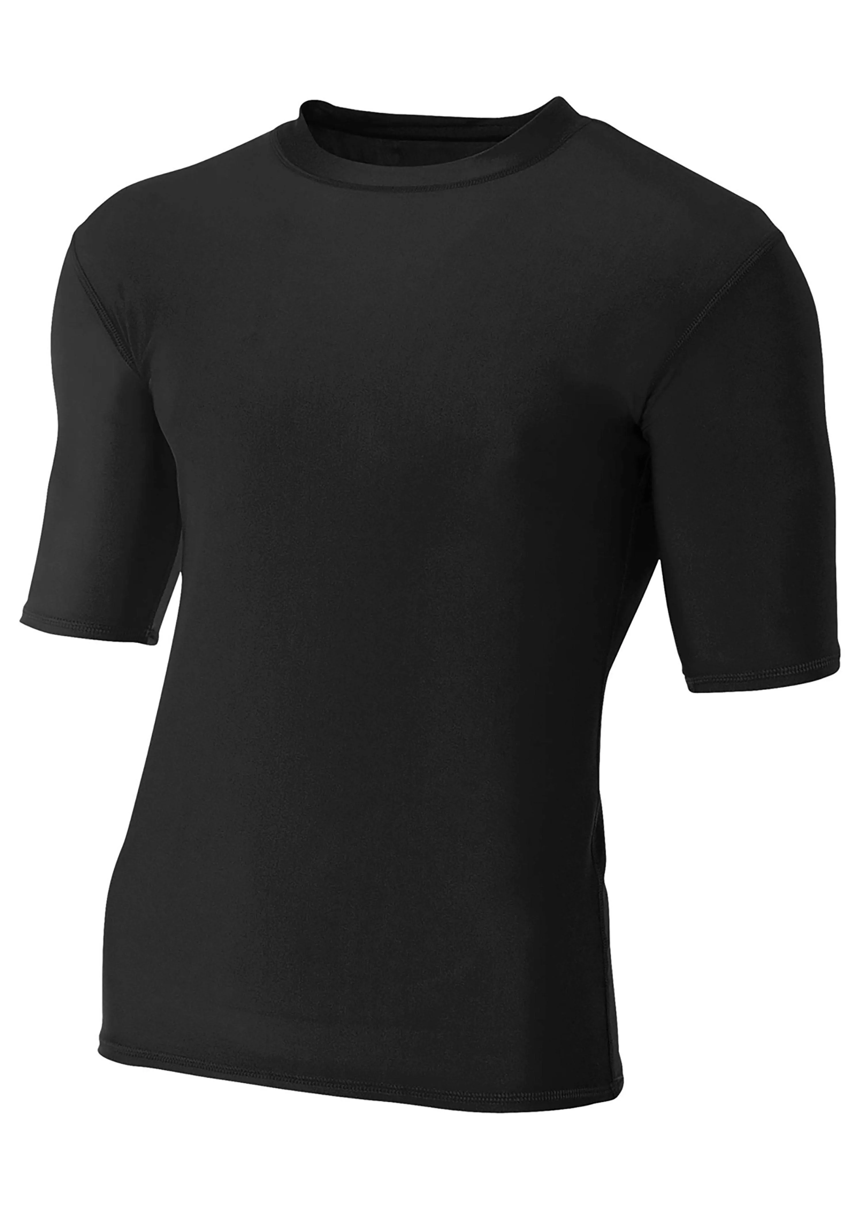 A4 N3283 Men's 7 Vs 7 Compression T-Shirt - Black - L