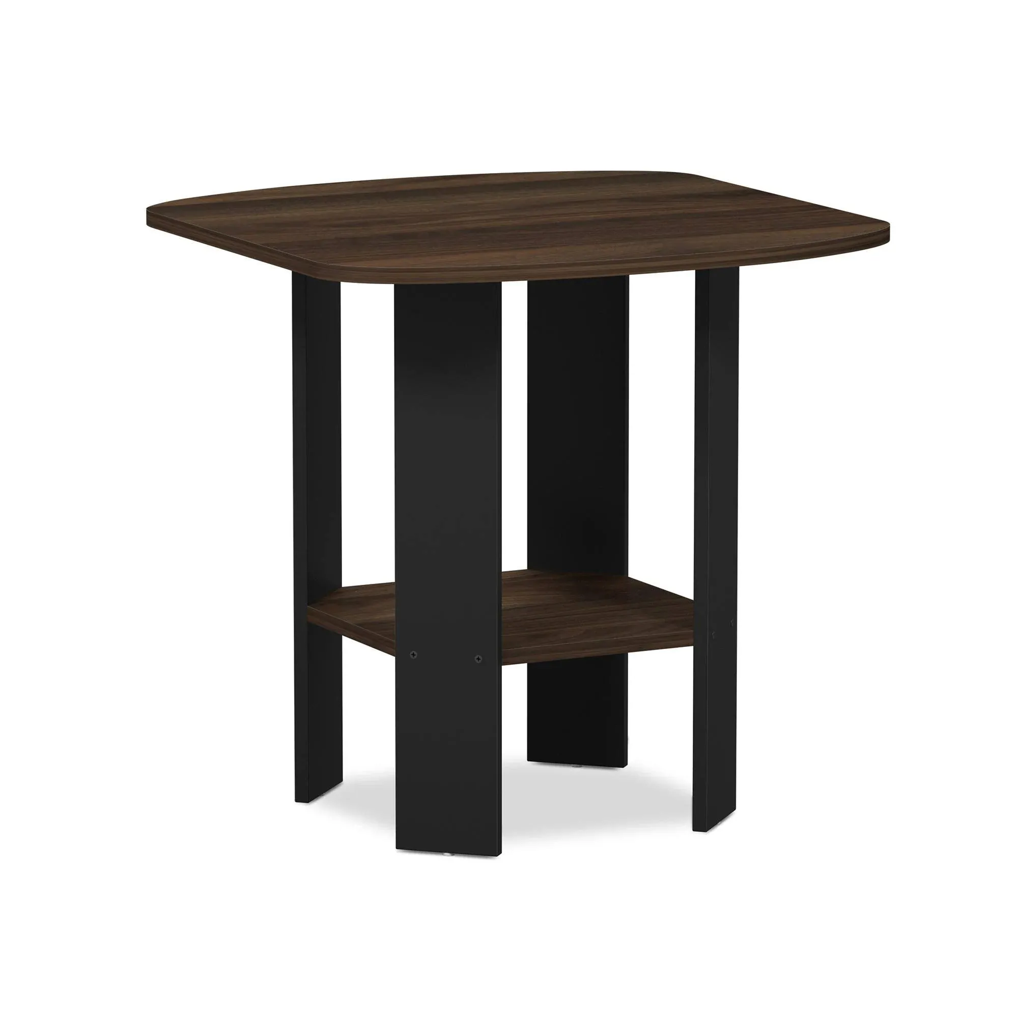 Furinno Simple Design End / Side Table, Amber Pine/Black